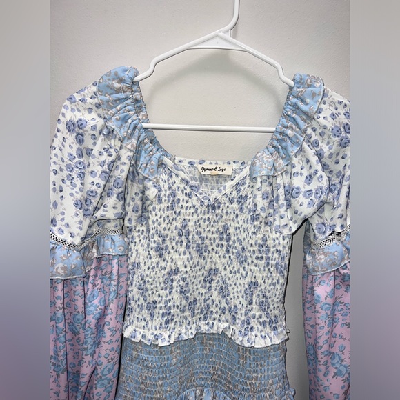 *sold*Yvonne & Love Boho Ruffled Tiered Mini Dress - Picture 4 of 11